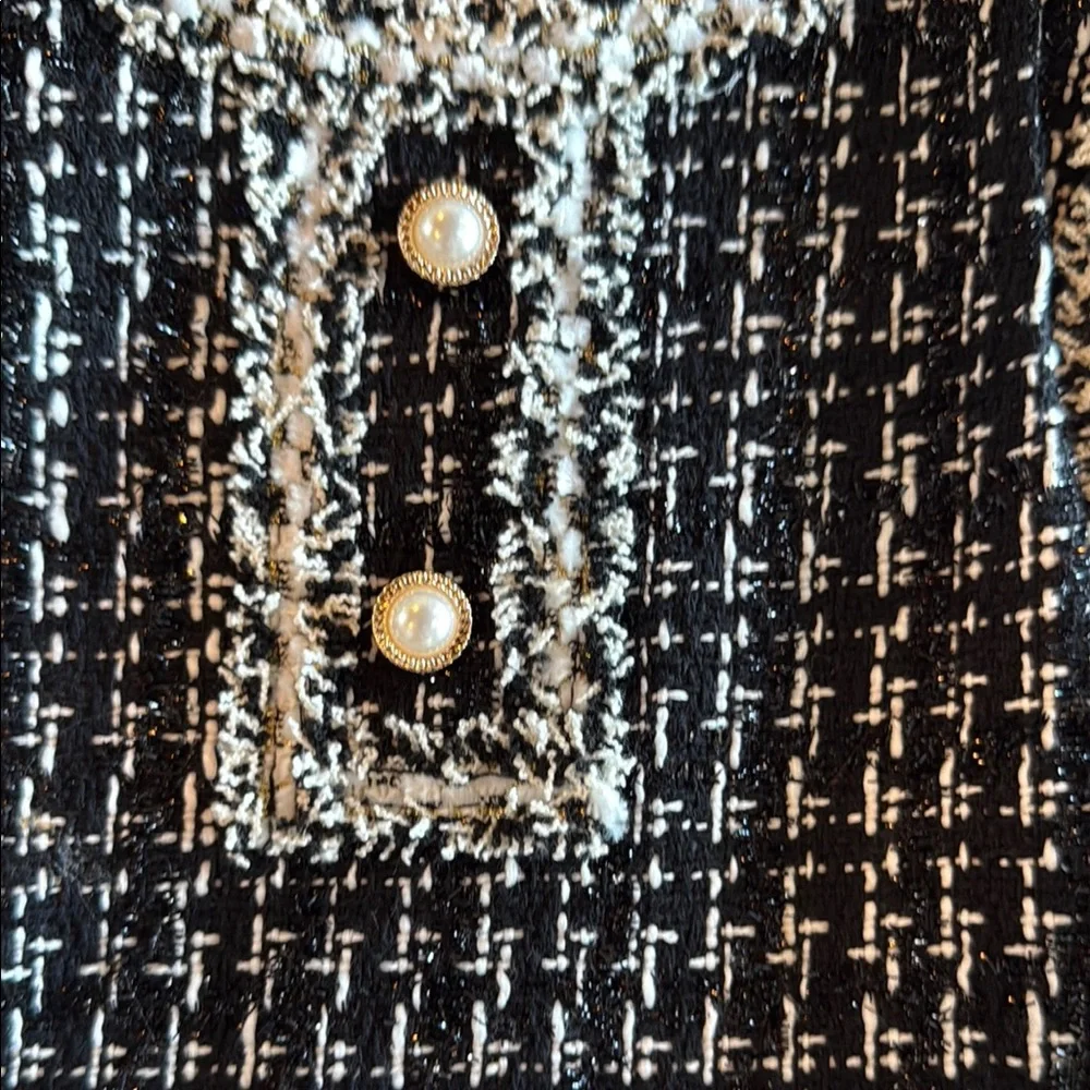 Le Mo Mo Toddler Black and White Tweed Dress. Size 3. NWT - Picture 3 of 4
